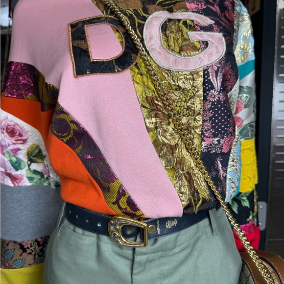 Gucci Vintage Reversible Leather Belt Dual Tone Buckle Small 2/4 - Picture 2 of 12